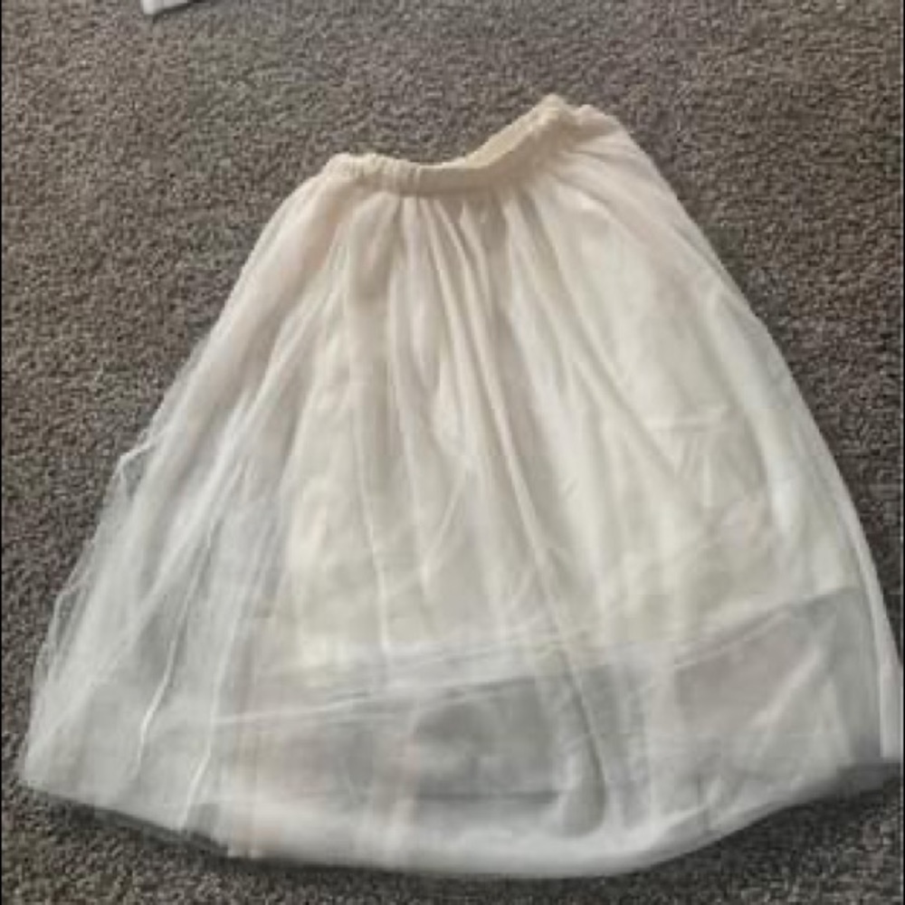 A Line ivory tulle skirt